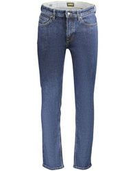 BOSS - Blue Cotton Men's Jeans - Lyst