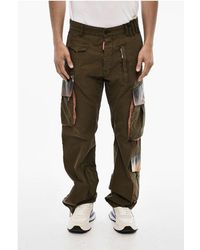DSquared² - Cotton Cargo Pants With Coated Cotton Pockets - Lyst