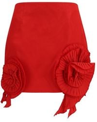 Blumarine - Red Polyester Mini Skirt - Lyst