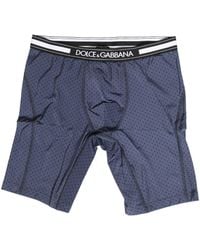 Dolce & Gabbana - Dark Blue Polka Dots Men Bike Shorts Underwear - Lyst