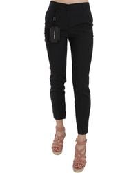 Dolce & Gabbana - Dolce Gabbana Polka Dot Slim Capri Trousers Tapered Pants - Lyst