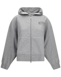Ganni - Gray Cotton Sweatshirt - Lyst