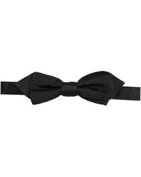 Dolce & Gabbana - Men Black 100% Silk Adjustable Neck Papillon Bow Tie - Lyst