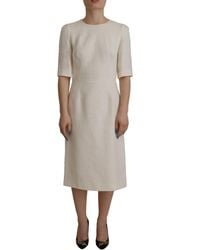 Dolce & Gabbana - Exquisite Jacquard Midi Dress - Lyst