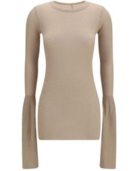 Rick Owens - Beige Viscose Shirt - Lyst