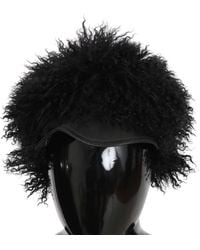Dolce & Gabbana - Dolce Gabbana Black Tibet Lamb Fur Leather Gatsby Hat - Lyst