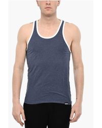 DSquared² - Cotton Underwear Tank Top With Contrasting Trim - Lyst