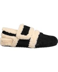 Dolce & Gabbana - Beige Black Faux Fur Flats Men Sandals Shoes - Lyst