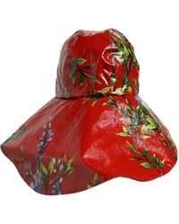Dolce & Gabbana - Glossy Floral Wide Brim Bucket Capello Hat Cotton - Lyst