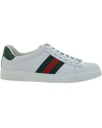 Gucci - White Calf Leather Bos Taurus Low Top Sneakers - Lyst