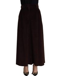 Dolce & Gabbana - Chic Bordeaux High-Waisted Corduroy Pant - Lyst
