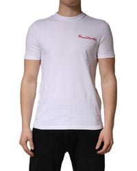 President's - White Logo Embroidery Cotton Men Crew Neck T - Lyst