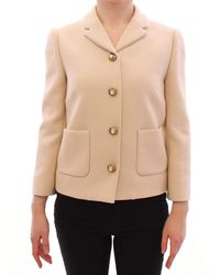 Dolce & Gabbana - Elegant Wool-Blend Jacket With Accents - Lyst