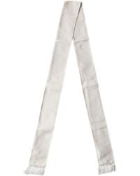 Dolce & Gabbana - Satin Silk Fringed Lace Stole Scarf - Lyst
