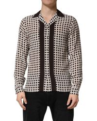 Dolce & Gabbana - Polka Dot Silk Casual Shirt - Lyst