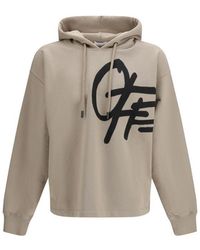 Off-White c/o Virgil Abloh - Beige Cotton Sweatshirt - L - Lyst