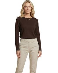 Street One - Brown Cotton Long Sleeve T - Lyst