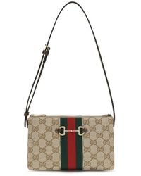 Gucci - Beige Fabric Shoulder Bag - Lyst