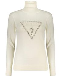 Guess - Bianco Viscosa Donna Maglia - Lyst