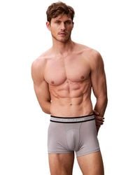 Calvin Klein - Gray Recycled Polyester Boxers - Lyst