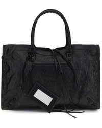 Balenciaga - Black Lamb Ovis Aries Aries Shoulder Bag - Lyst