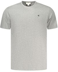 Calvin Klein - Gray Cotton Men's T - Lyst