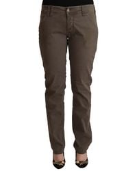 CYCLE - Brown Cotton Low Waist Skinny Casual Jeans - Lyst