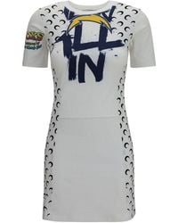 Marine Serre - White Cotton Casual Dress - Lyst