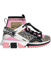 Dolce & Gabbana - Sorrento Socks Logo Sneakers Shoes - Lyst