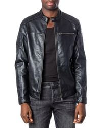 Jack & Jones - Jack Jones Synthetic Leather Jacket - Lyst