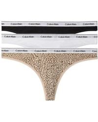 Calvin Klein - Black And White Cotton Pantie - Lyst