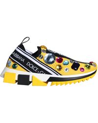 Dolce & Gabbana - Sorrento Crystals Sneakers Shoes - Lyst