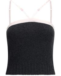Prada - Virgin Wool Crop Top - Lyst