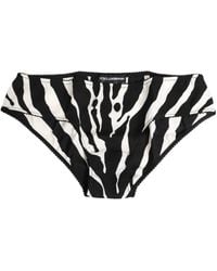 Dolce & Gabbana - Zebra Print Slip Briefs Underwear Silk Clothing - Lyst
