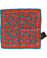 Dolce & Gabbana - Orange Boat Print Silk Square Handkerchief Scarf - Lyst