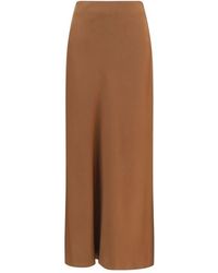 Brunello Cucinelli - Brown Acetate Midi Skirt - Lyst