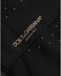 Dolce & Gabbana - Men Black Cotton Polka Dot Mid Calf Accessory Socks - Lyst