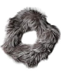 Dolce & Gabbana - Fox Fur Neck Wrap Warmer Winter Scarf - Lyst