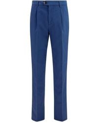 Brunello Cucinelli - Blue Cotton Chino Pants - Lyst