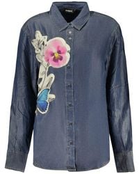 Desigual - Blue Lyocell S Shirt - Lyst