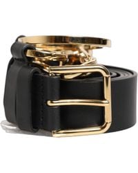 Dolce & Gabbana - Black Calf Leather Gold Metal Buckle Men Belt - Lyst