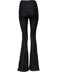 Dolce & Gabbana - Black Cotton Mid Waist Bootcut Denim Jeans - Lyst