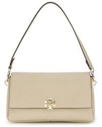 Tory Burch - Beige Calf Leather Bos Taurus Shoulder Bag - Lyst