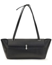 SAVETTE - Black Calf Leather Bos Taurus Shoulder Bag - Lyst