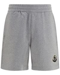 Moncler - Gray Cotton Bermuda Shorts - Lyst