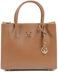 19V69 Italia by Versace - Brown Leather Tote Bag - Lyst