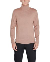 Calvin Klein - Beige Wool Turtleneck - Lyst