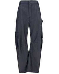 Balenciaga - Blue Wool Oves Aries Cargo Pants - Lyst