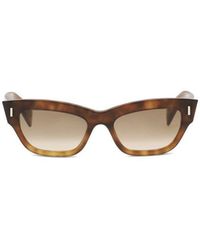 McQueen - Brown Acetate Sunglasses - Lyst