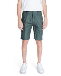 Antony Morato - Green Linen Bermuda Shorts - Lyst